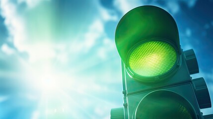 permission green traffic light