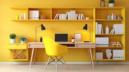 bright yellow interior