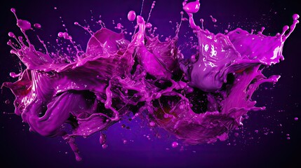 canvas purple paint splash