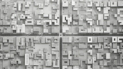 cityscape gray grid