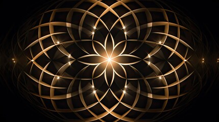 symmetrical light geometric pattern