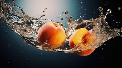 ripe piece peach fruit