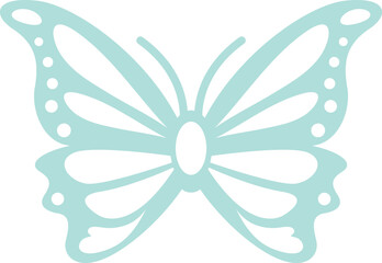 Mint butterfly vector illustration, SVG design