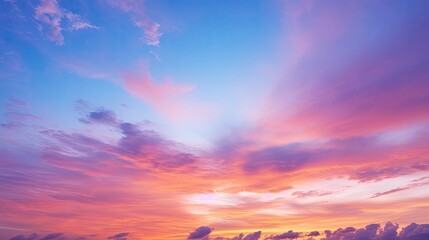 Fototapeta premium wispy blue sky sun clouds