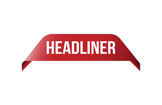 Red banner headliner on white background.
