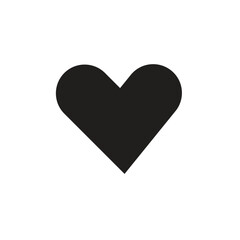 Flat heart icon symbol vector Illustration.