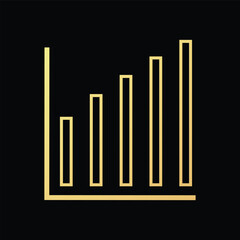 Graph chart icon vector. Growth icon symbol.