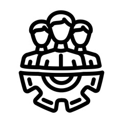 workforce planning business process line icon vector. workforce planning business process sign. isolated contour symbol black illustration