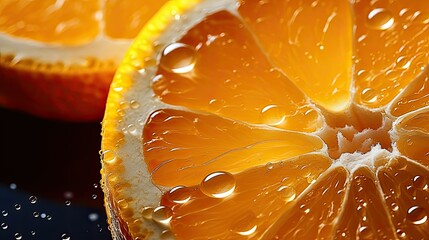 refreshing slice orange fruit