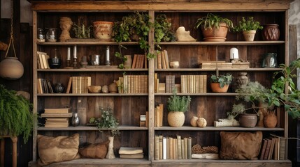 cozy interior shelves