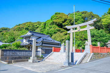 Naklejka premium 初夏の宗像大社 中津宮 大島 福岡県宗像市 Munakata Taisha Shrine Nakatsugu in early summer. Ooshima island. Fukuoka Pref, Munakata City.