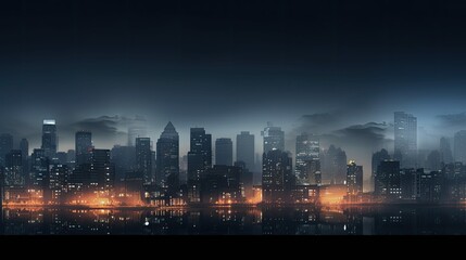 Fototapeta premium cityscape smoke light