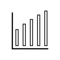 Graph chart icon vector. Growth icon symbol.