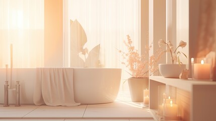 luxurious blurred rendered interior