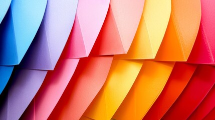 A paper background displaying a rainbow spectrum of colors