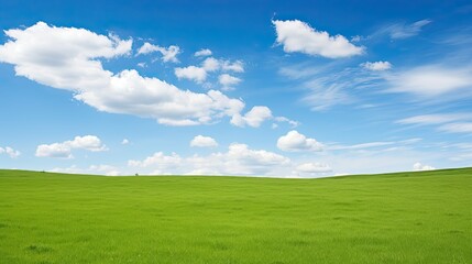 Fototapeta premium shade blue sky green grass