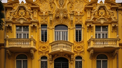Fototapeta premium decorative yellow building