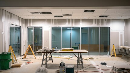 workspace office interior construction