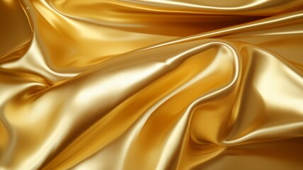 Fototapeta premium Smooth bright gold texture, reflective metallic finish, ideal for wallpaper,