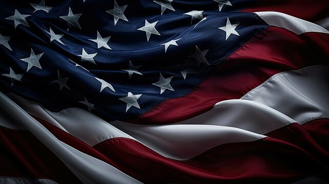 contrast american flag dark background