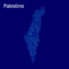 palestine map with blue bg