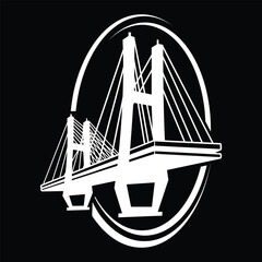bridge logo design icon vector