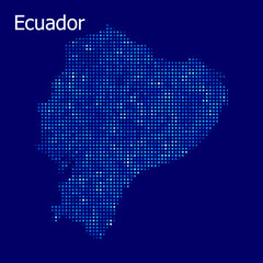 Fototapeta premium ecuador map with blue bg