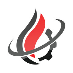 oil gear logo design icon 