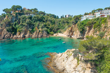Fototapeta premium Vue de la chapelle du couvent de Blanes, Costa Brava, Espagne. 