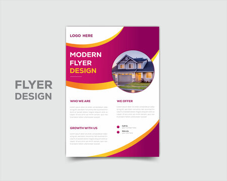 Corporate Modern Business Flyer Template Design. Creative Marketing Solution Flyer.
Leaflet presentation, book cover, layout in A4 size.