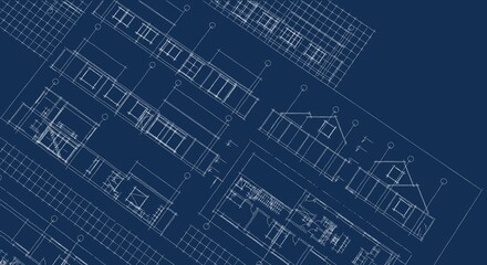 house architectural project sketch 3d illustration