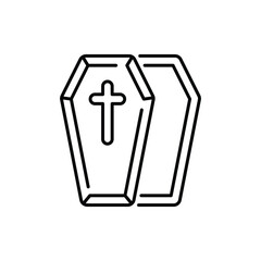 Coffin vector icon