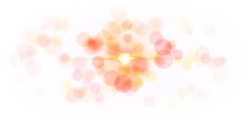 Lighting sparkle bokeh isolate on transparent backgrounds png © Krit