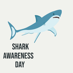 vector graphic of Shark Awareness Day good for national Shark Awareness Day celebration. flat design. flyer design.flat illustration.