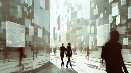 Obraz premium Equipe entreprise corporate technologie bureaux