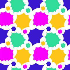 Seamless pattern with colorful shapes