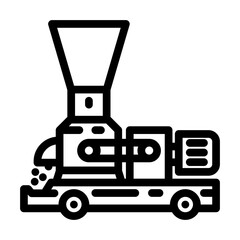pellet mill wood pellets line icon vector. pellet mill wood pellets sign. isolated contour symbol black illustration © sevector