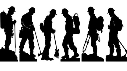 se silhouette of worker construction vector SVG