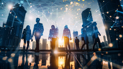 Equipe entreprise corporate technologie bureaux