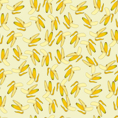 Bananas, exotic fruits, cherry pattern. Summer fruit holiday pattern. For printing on prints, t-shirts, logos, sportswear