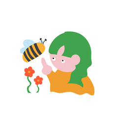 bee and girl