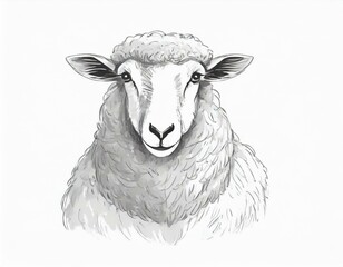 Rysunek owcy głowa