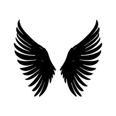 Fototapeta premium angel feather wings simple design Vector illustration