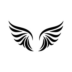 Fototapeta premium angel feather wings simple design Vector illustration