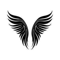 Fototapeta premium angel feather wings simple design Vector illustration