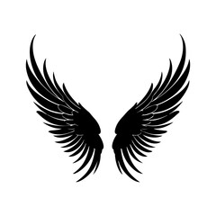 Fototapeta premium angel feather wings simple design Vector illustration