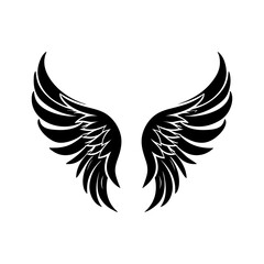 Fototapeta premium angel feather wings simple design Vector illustration