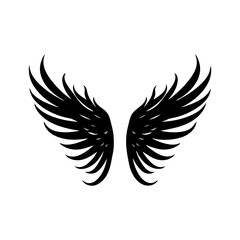 Obraz premium angel feather wings simple design Vector illustration