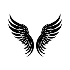 Obraz premium angel feather wings simple design Vector illustration