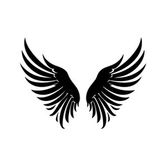Fototapeta premium angel feather wings simple design Vector illustration